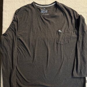 Tommy Bahama Charcoal Long Sleeve Tee
